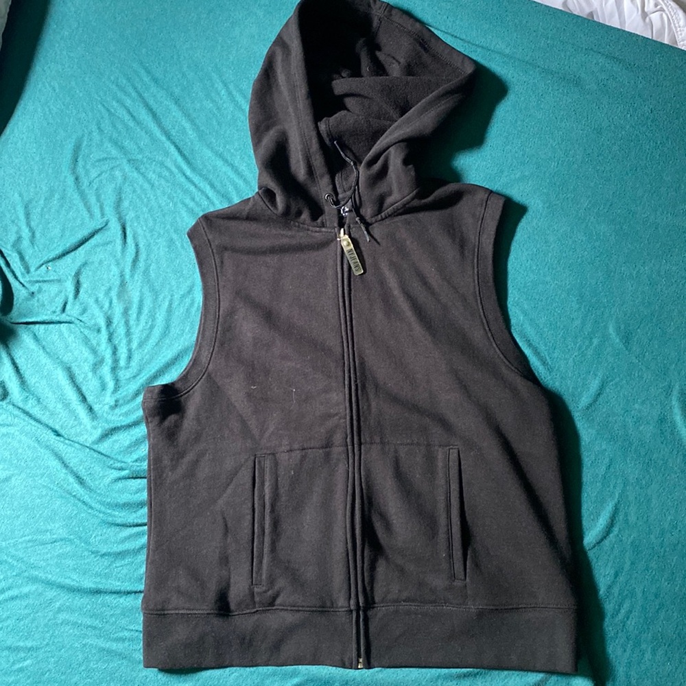 Black zip up vest